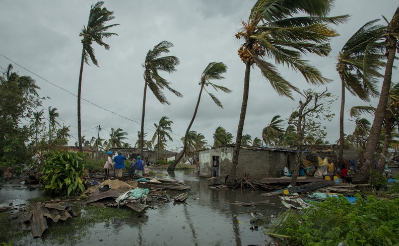 Die Großstadt Beira an Küste Zentralmosambiks ist von schweren Überschwemmungen betroffen. CARE leistet als eine der internationalen NGOs Katastrophenhilfe nach dem Zyklon "Idai". © Josh Estey/CARE