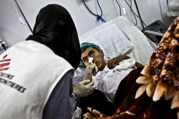 Patienten im Krankenhaus von MSF in Kunduz vor dem Angriff. © Michael Goldfarb/MSF