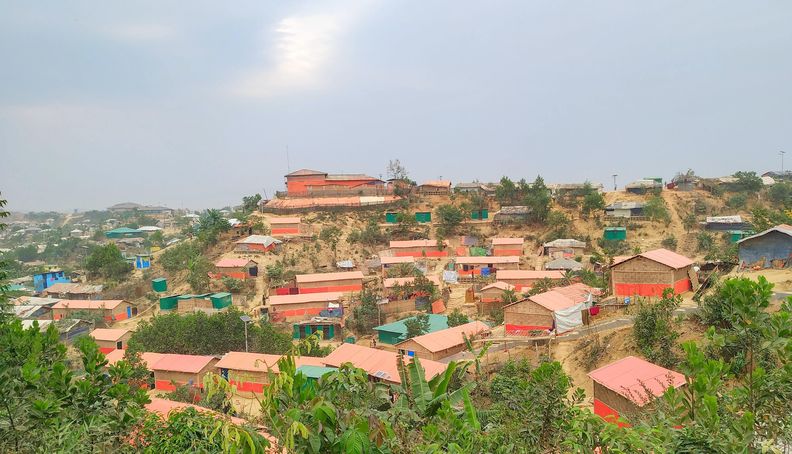 Provisorische Hütten in Cox's Bazar