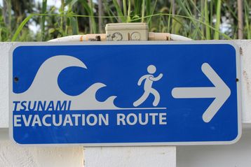 Tsunami-Fluchtroute